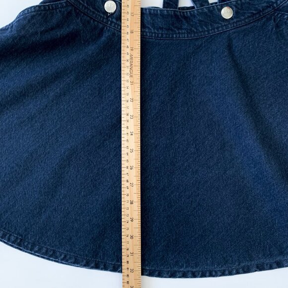Lee Denim Jean Short Skirt Suspender Overalls Prep Western Coastal Cowgirl Boho - Picture 13 of 13